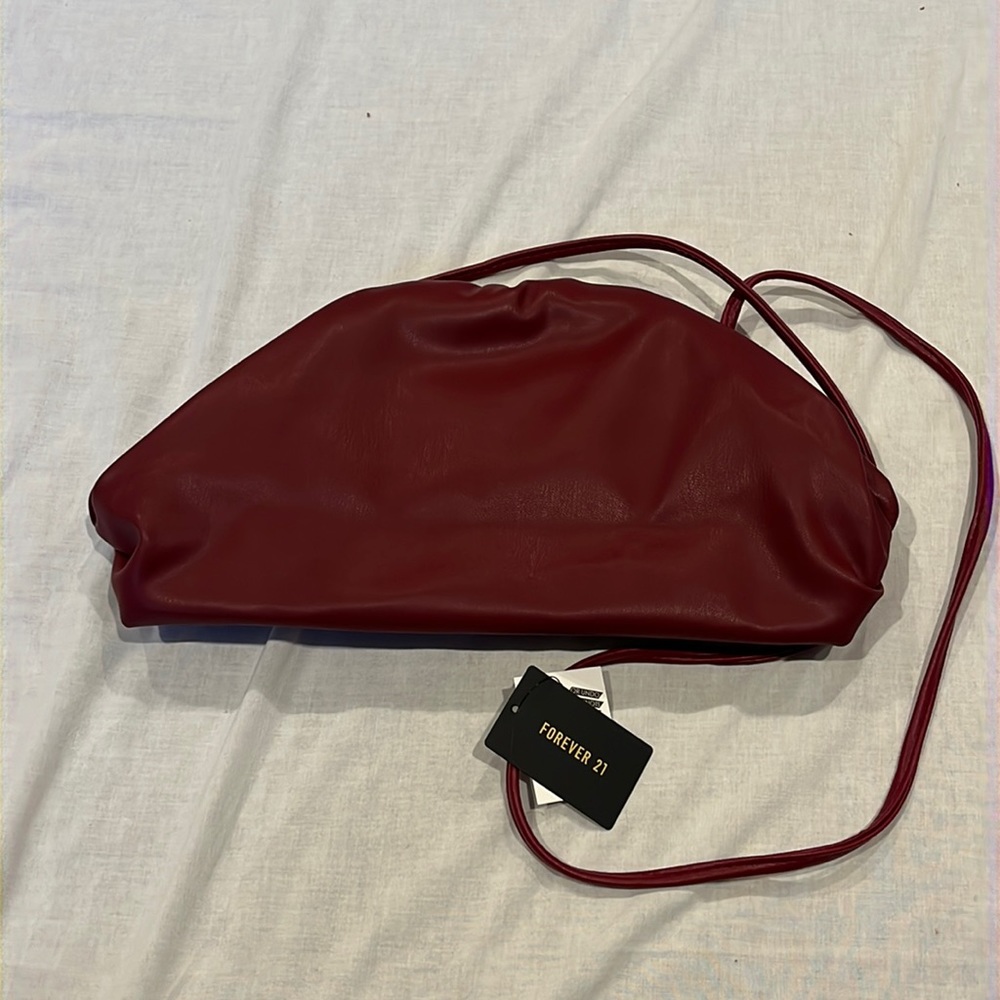 Forever 21 Burgundy Handbag/Clutch/Crossover